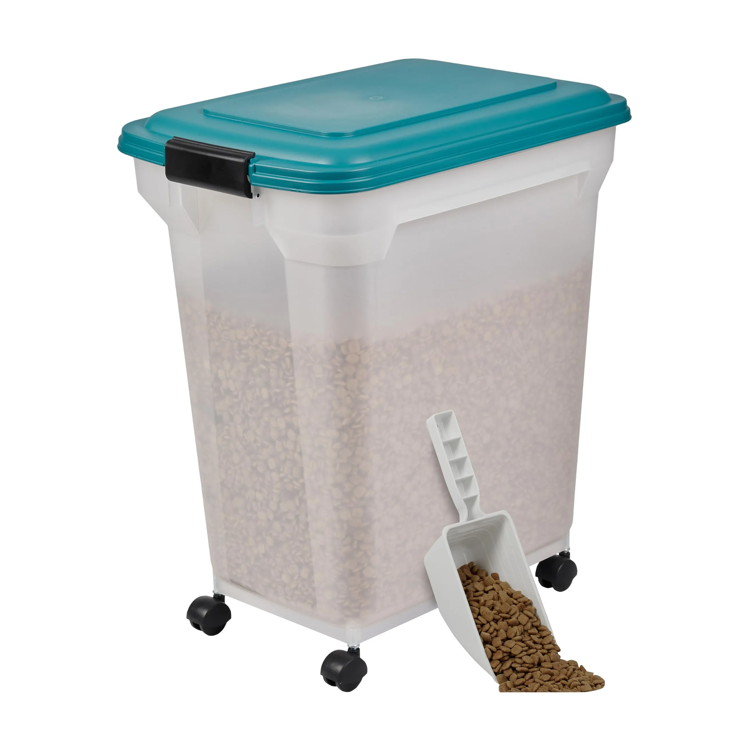 Iris Ohyama Contenitore Ermetico per Crocchette 45L/15kg Blu con Ruote e Coperchio ATS-L - immagine 1