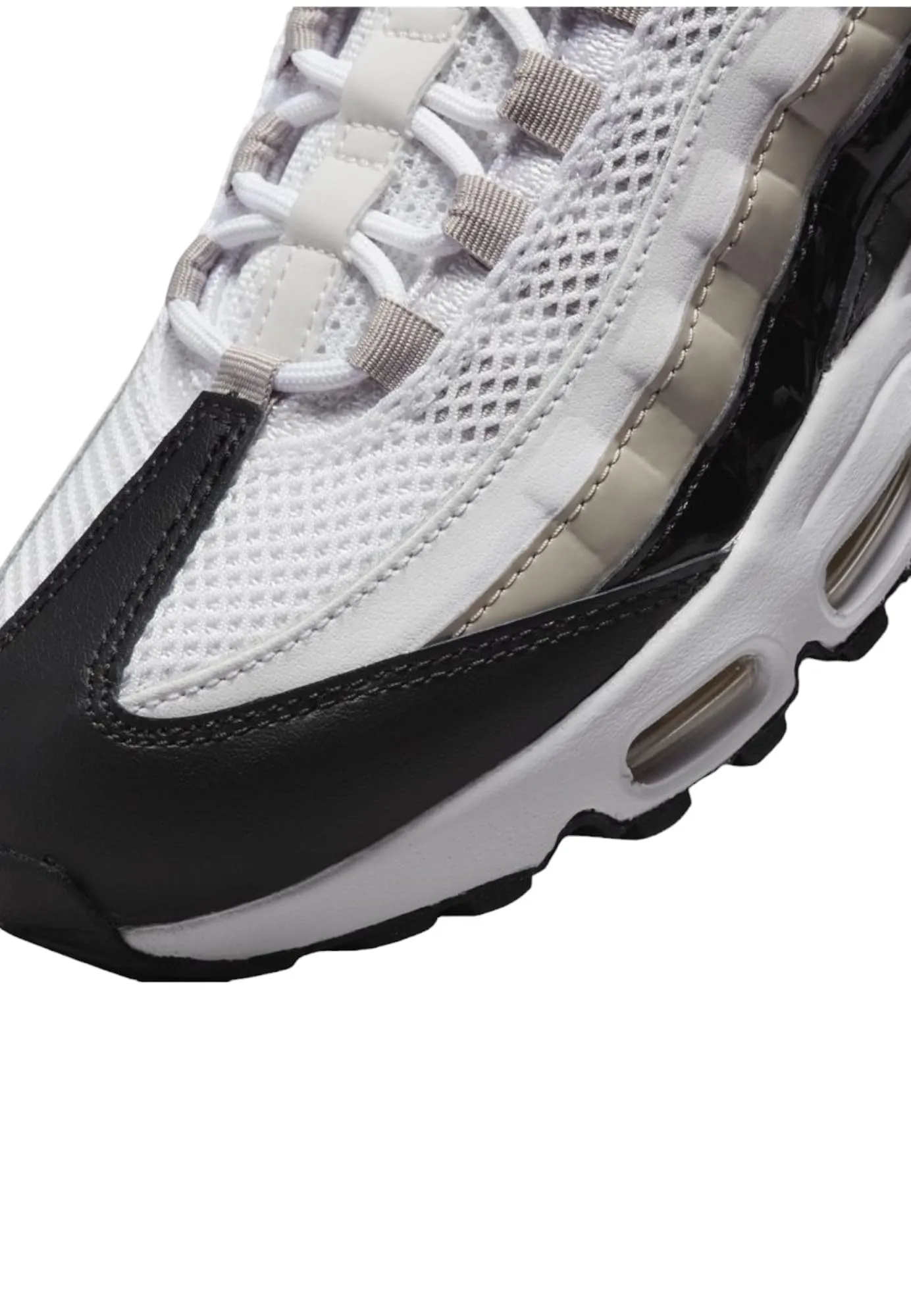Nike Air Max 95 Women's Sneaker, White/Black-LT Iron Ore-University Red, 40 EU - immagine 4