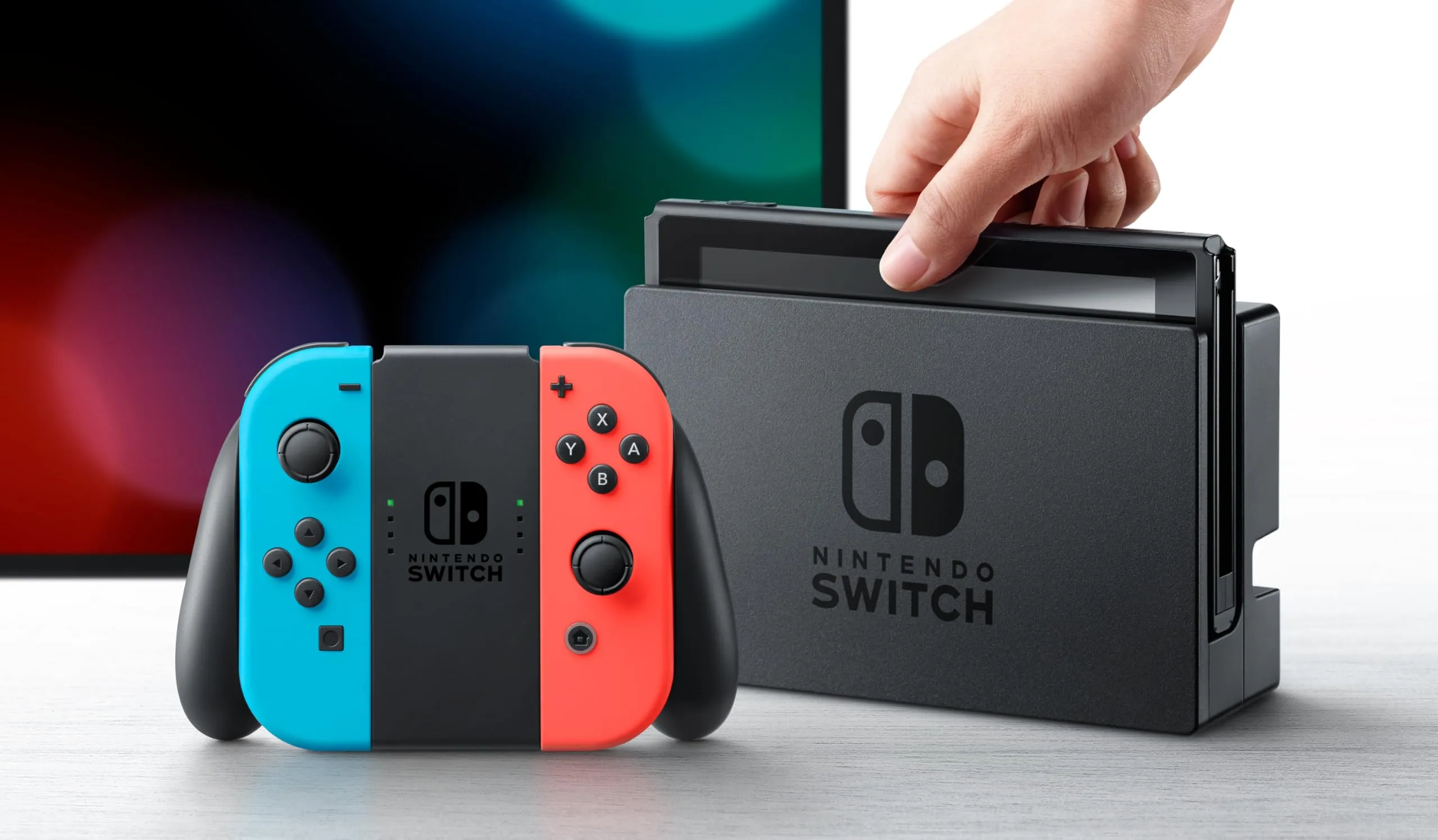 Nintendo Switch con Joy-Con Rosso Neon e Blu Neon - immagine 3