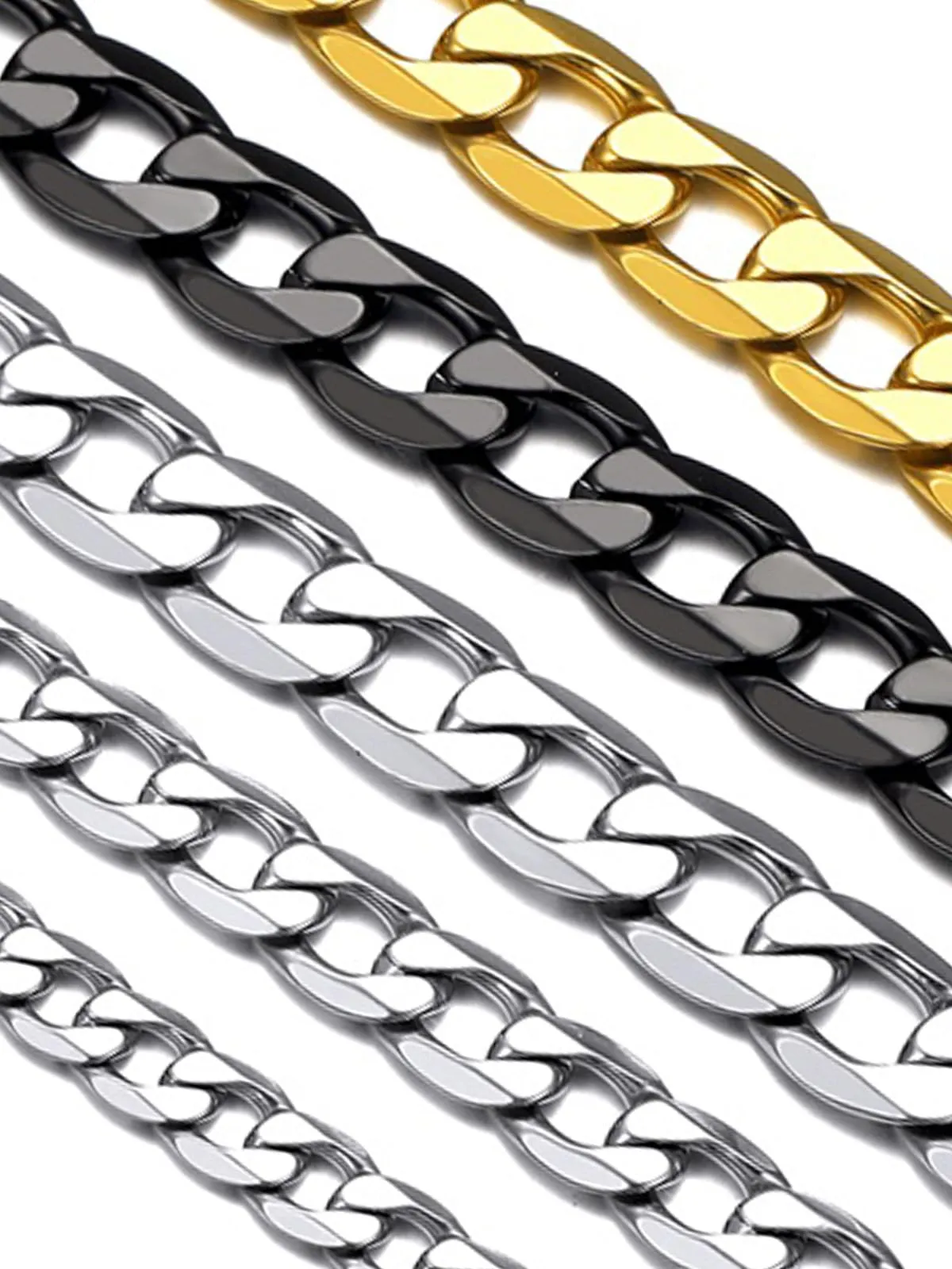 Suplight Collana a Maglia Cubana Miami Curb in Acciaio Inossidabile 6 mm, 46 cm - immagine 1