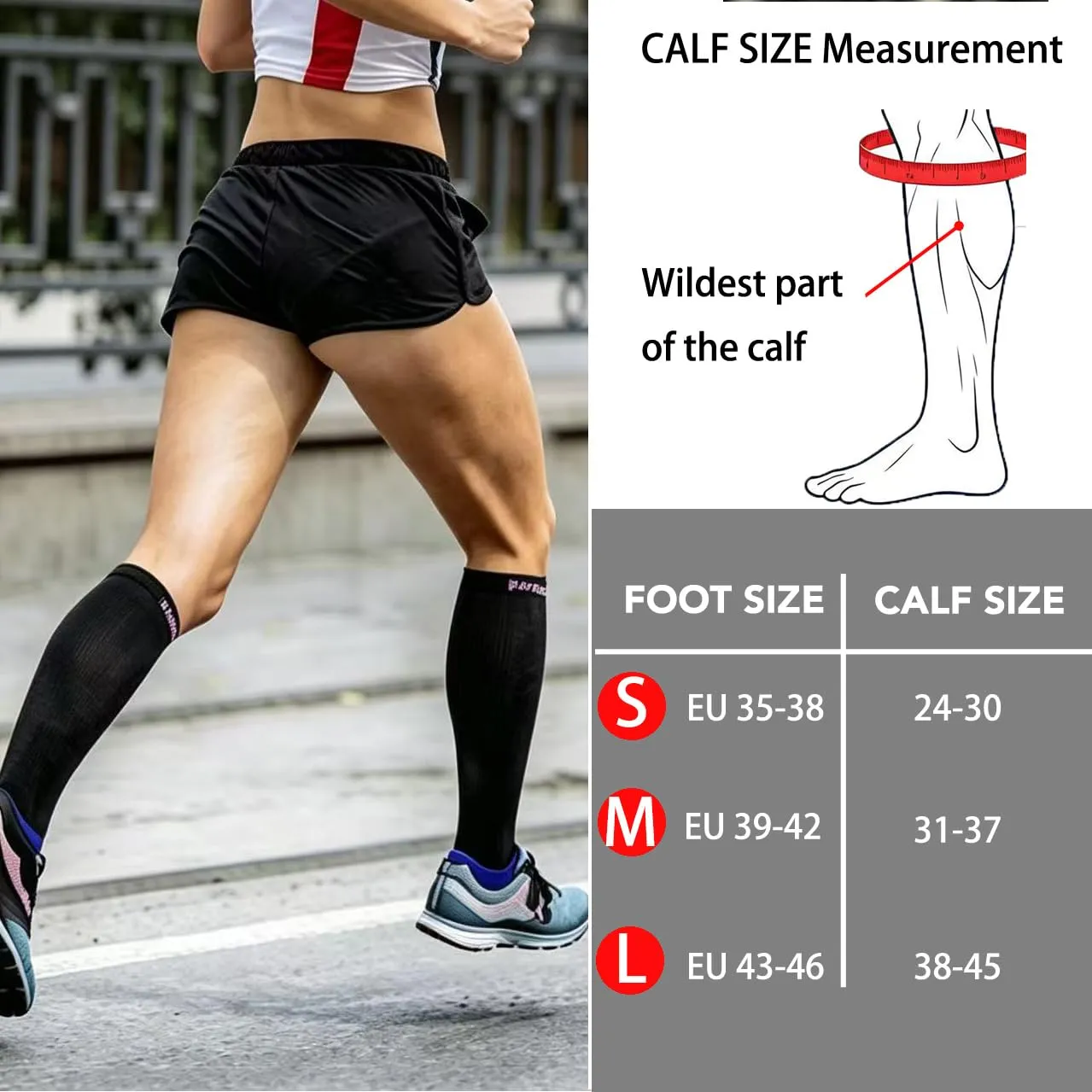 Rwest X Calze a Compressione Graduata per Donna e Uomo, Sport, Corsa, Escursioni, Bici e Viaggi - immagine 6