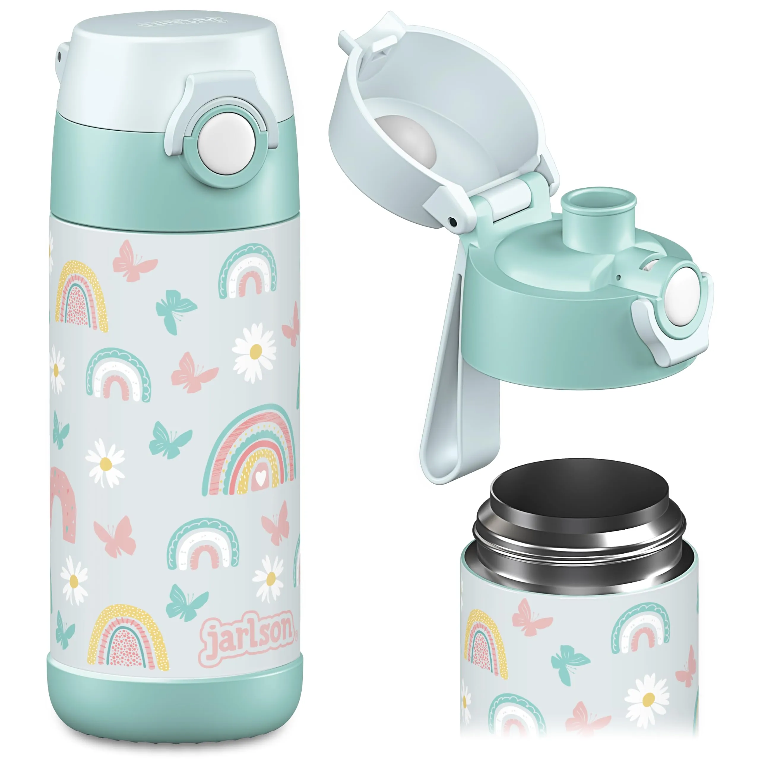 Jarlson Borraccia Termica Bambini Mali Acciaio Inox 350ml - Arcobaleni - immagine 1