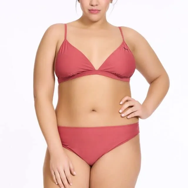 PUMA Women's Standard Bikini Top & Bottom Swimsuit Set, Dark Pink, XL - immagine 5