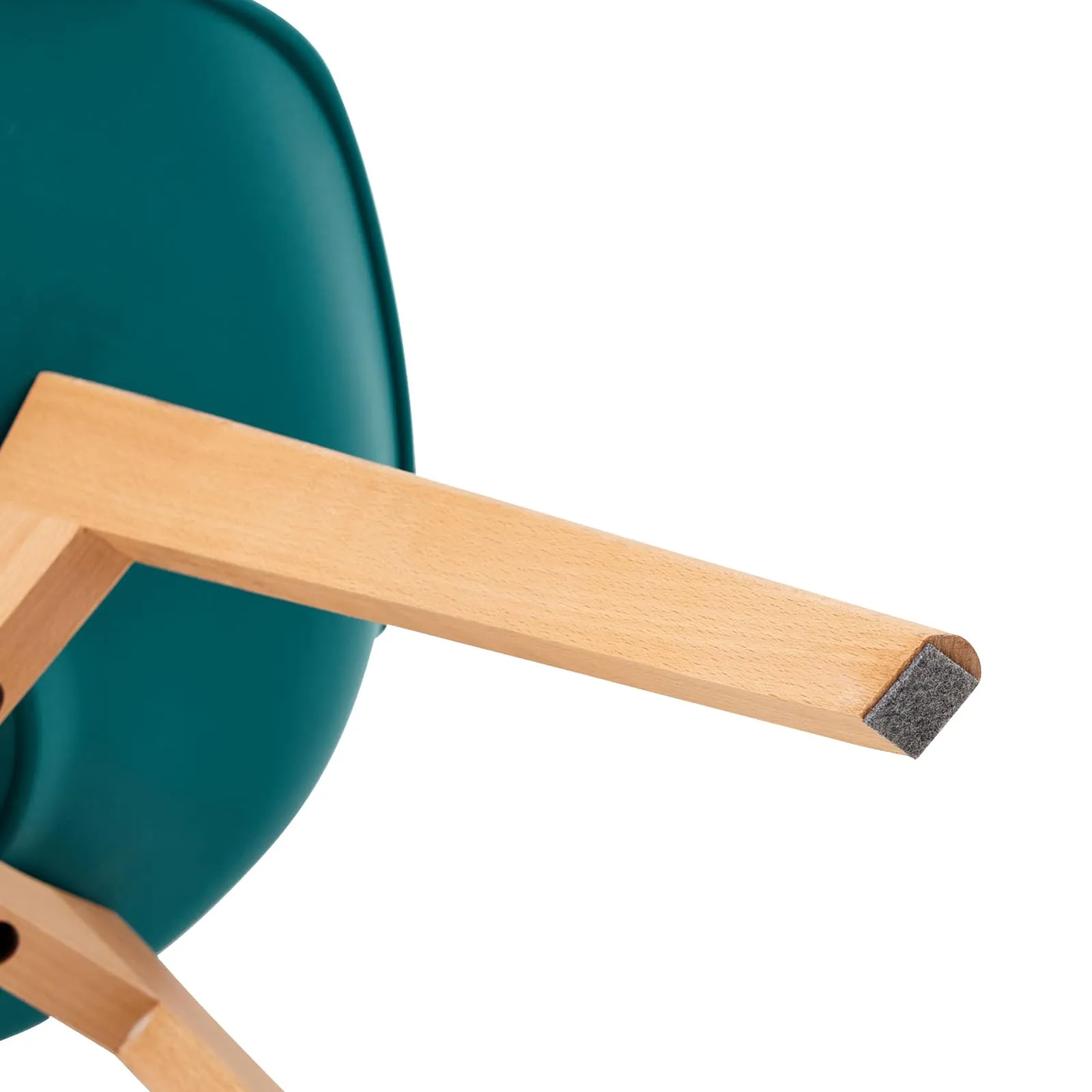 EGGREE Set di 4 Sedie da Pranzo e Cucina in Pelle PU e Legno di Faggio, Turchese - immagine 9