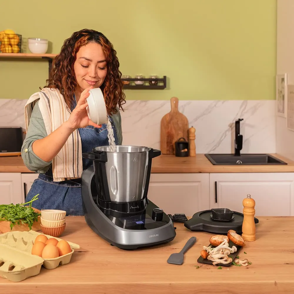 Cecotec Mambo Touch Robot di Cucina Multifunzione con Caraffa Habana, 1600 W, 37 Funzioni, Schermo TFT 5", Bilancia e Caraffa in acciaio inox 3,3 litri - immagine 4