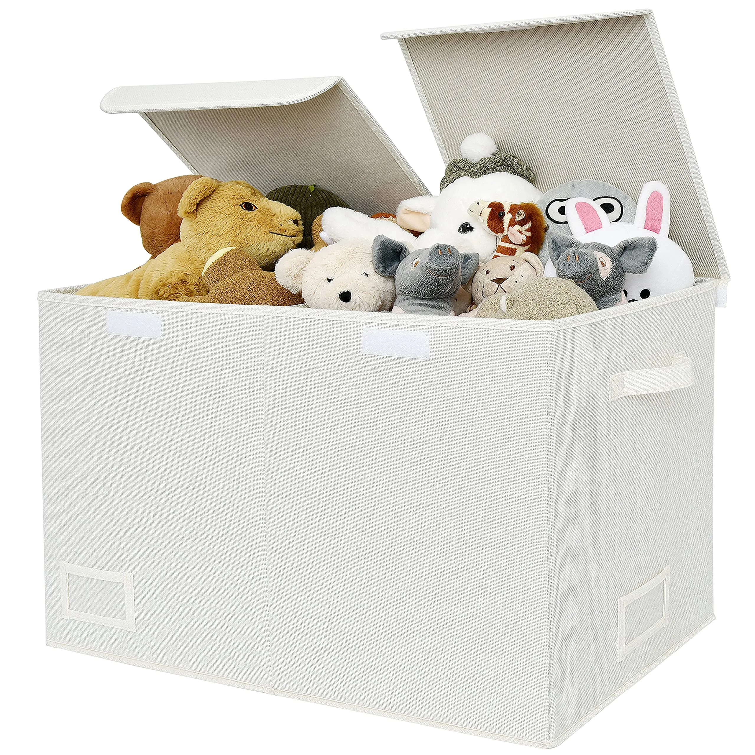 Granny Says Cesta Porta Giochi Bambini con Coperchio, Bianco - immagine 1