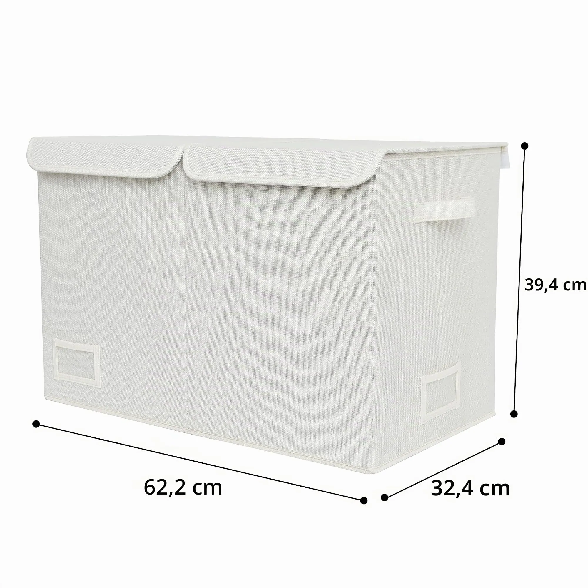 Granny Says Cesta Porta Giochi Bambini con Coperchio, Bianco - immagine 4