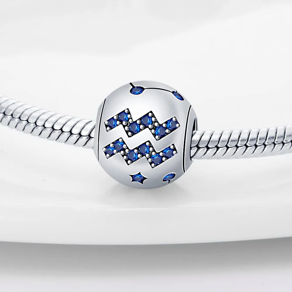TINSLO Bead Charm Ciondolo Argento Sterling 925 con Cubic Zirconia per Braccialetti e Collane Europei - immagine 2