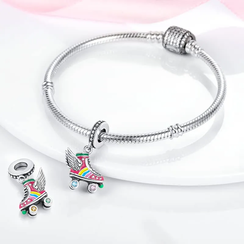 TINSLO Bead Charm in Argento Sterling 925 con Cubic Zirconia, Compatibile con Braccialetti e Collane Pandora e Europei - immagine 3