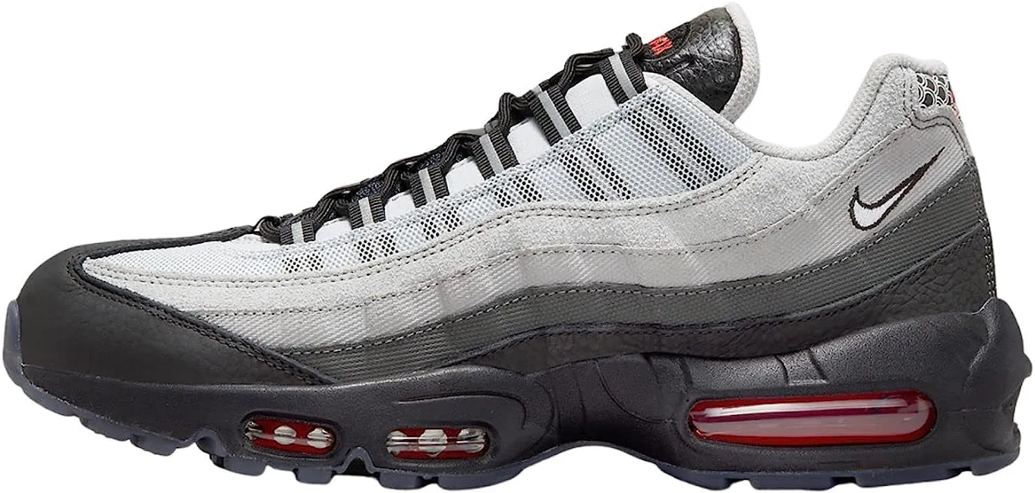 Nike Air Max 95 Men's Shoes, Size 8, Black White Pure Platinum - immagine 1
