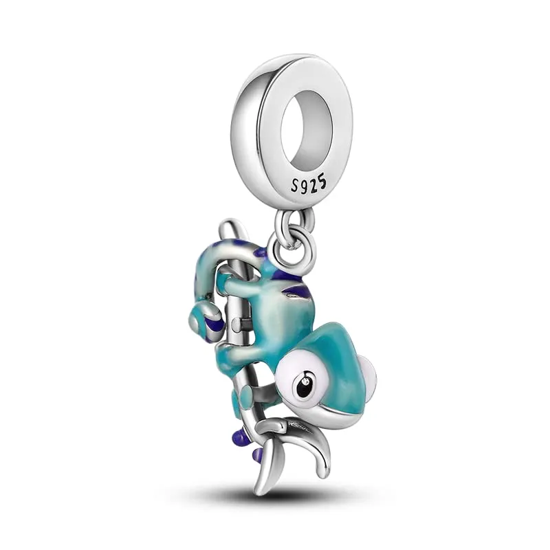 TINSLO Bead Charm Ciondolo Argento Sterling 925 con Cubic Zirconia per Braccialetti e Collane Europei - immagine 2