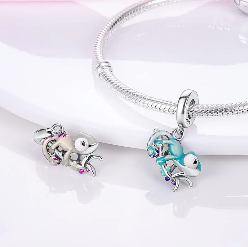 TINSLO Bead Charm Ciondolo Argento Sterling 925 con Cubic Zirconia per Braccialetti e Collane Europei - immagine 5
