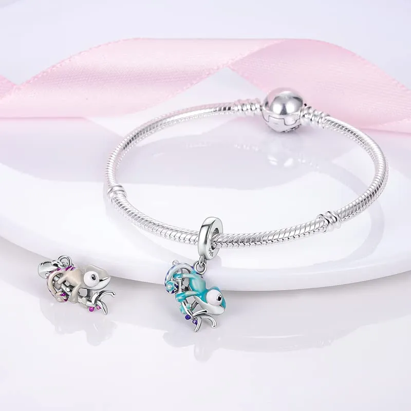 TINSLO Bead Charm Ciondolo Argento Sterling 925 con Cubic Zirconia per Braccialetti e Collane Europei - immagine 6