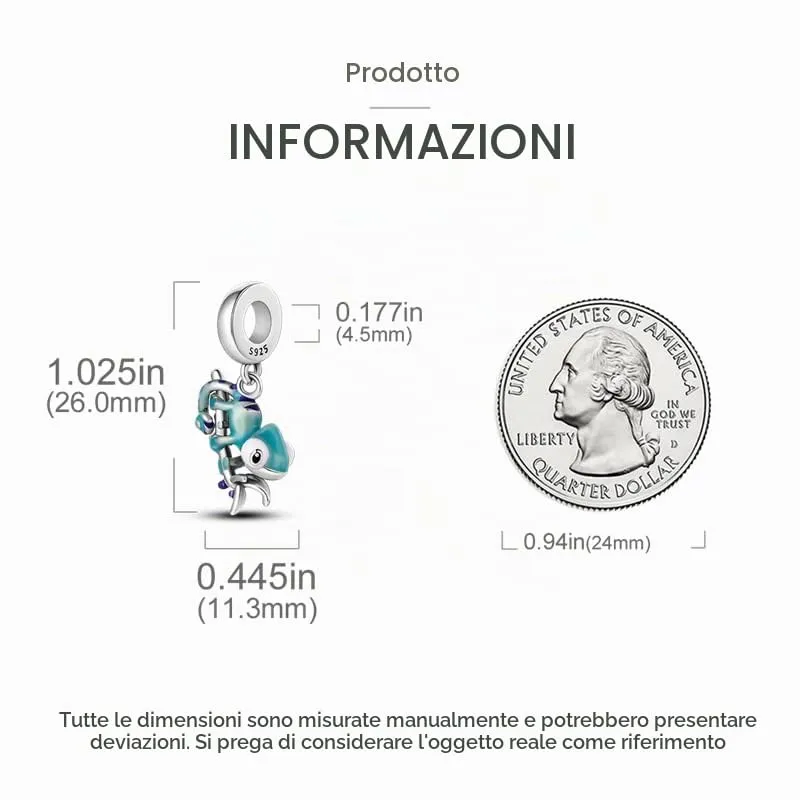TINSLO Bead Charm Ciondolo Argento Sterling 925 con Cubic Zirconia per Braccialetti e Collane Europei - immagine 8