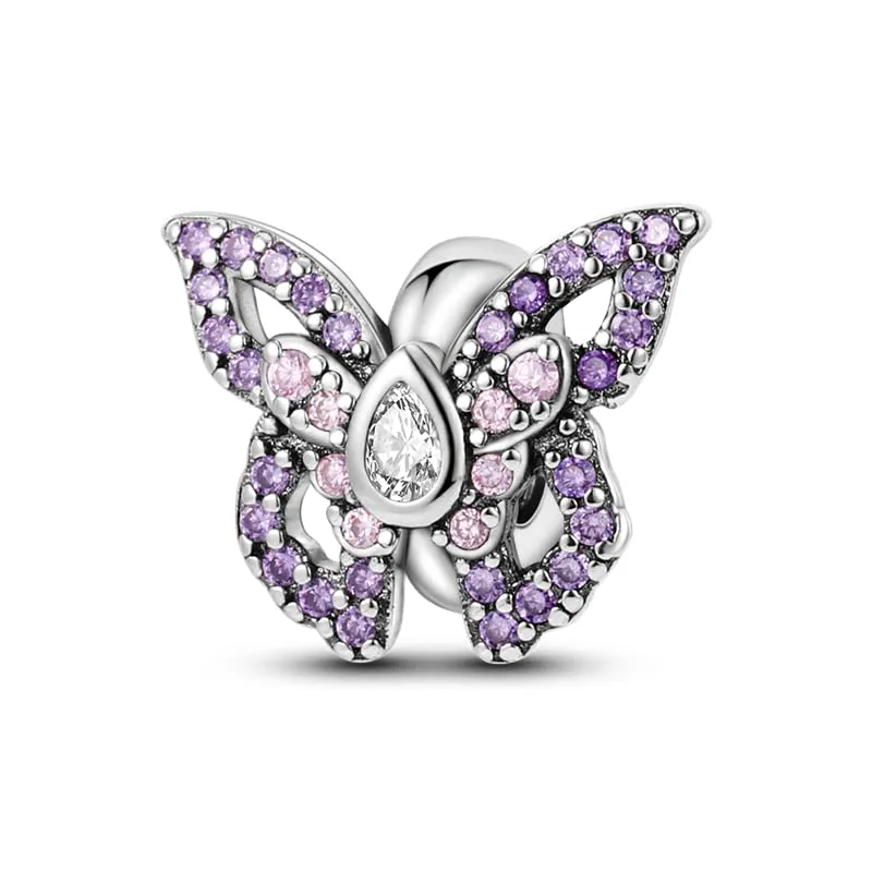 TINSLO Bead Charm in Argento Sterling 925 con Cubic Zirconia, Compatibile con Braccialetti e Collane Europei - immagine 1