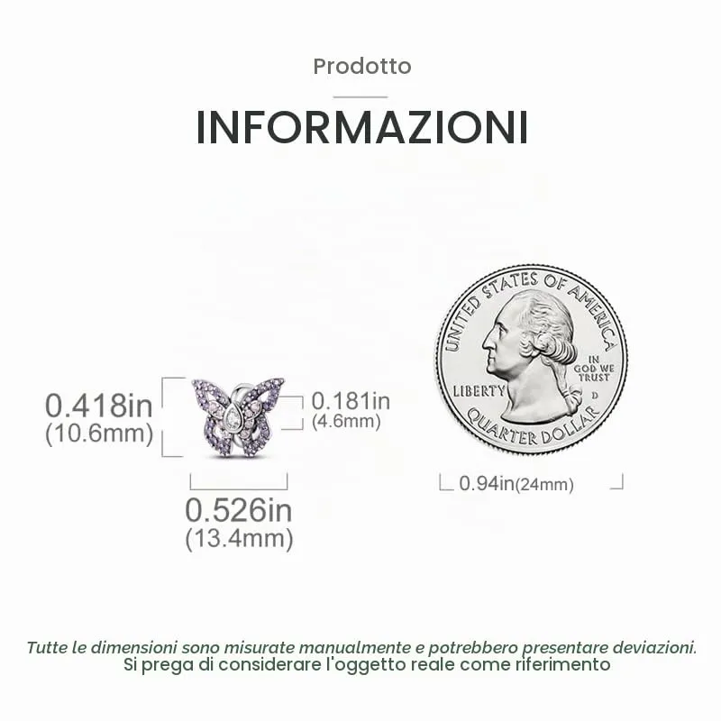 TINSLO Bead Charm in Argento Sterling 925 con Cubic Zirconia, Compatibile con Braccialetti e Collane Europei - immagine 5