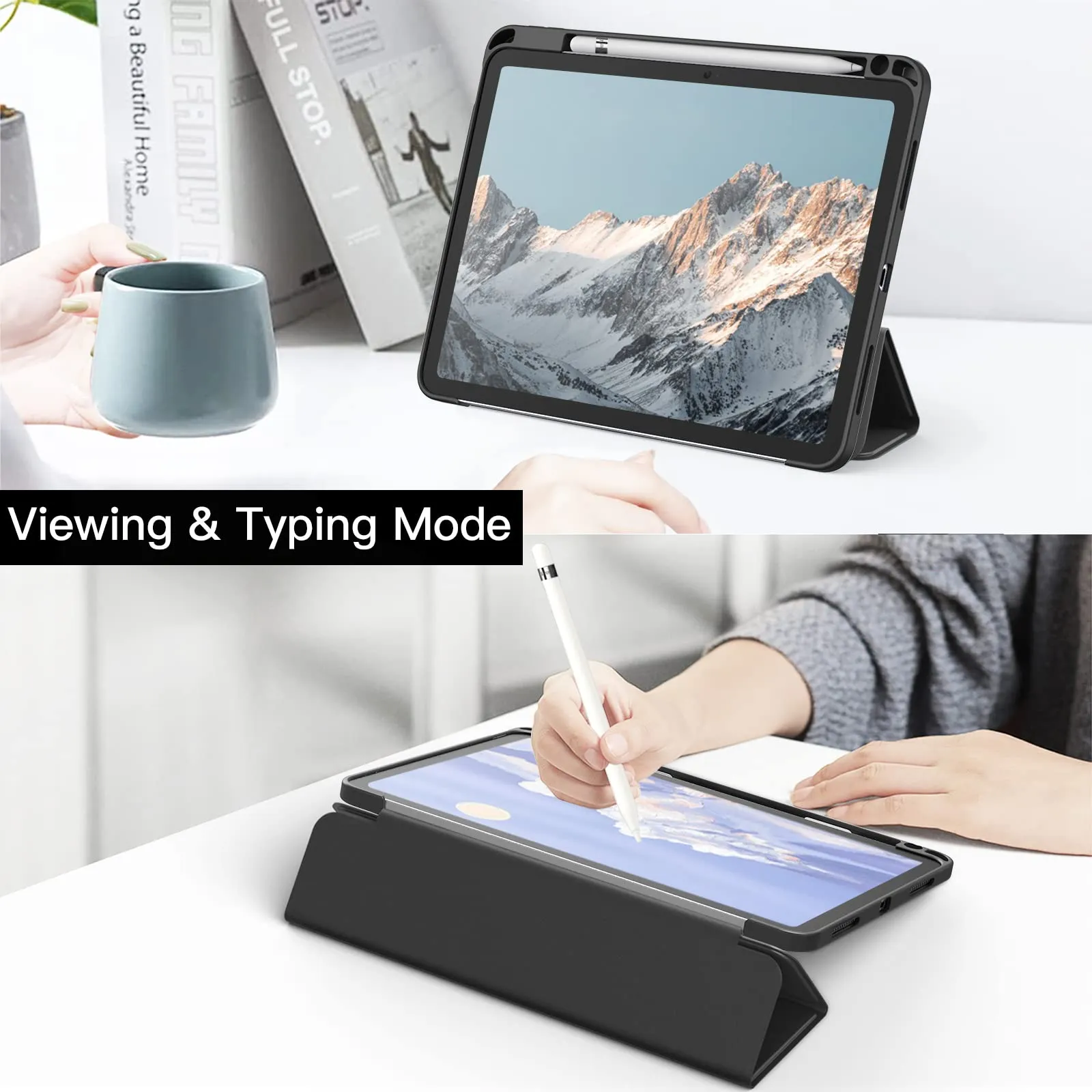 JETech Custodia per iPad 11ª/10ª Gen (A16), Nero - immagine 7