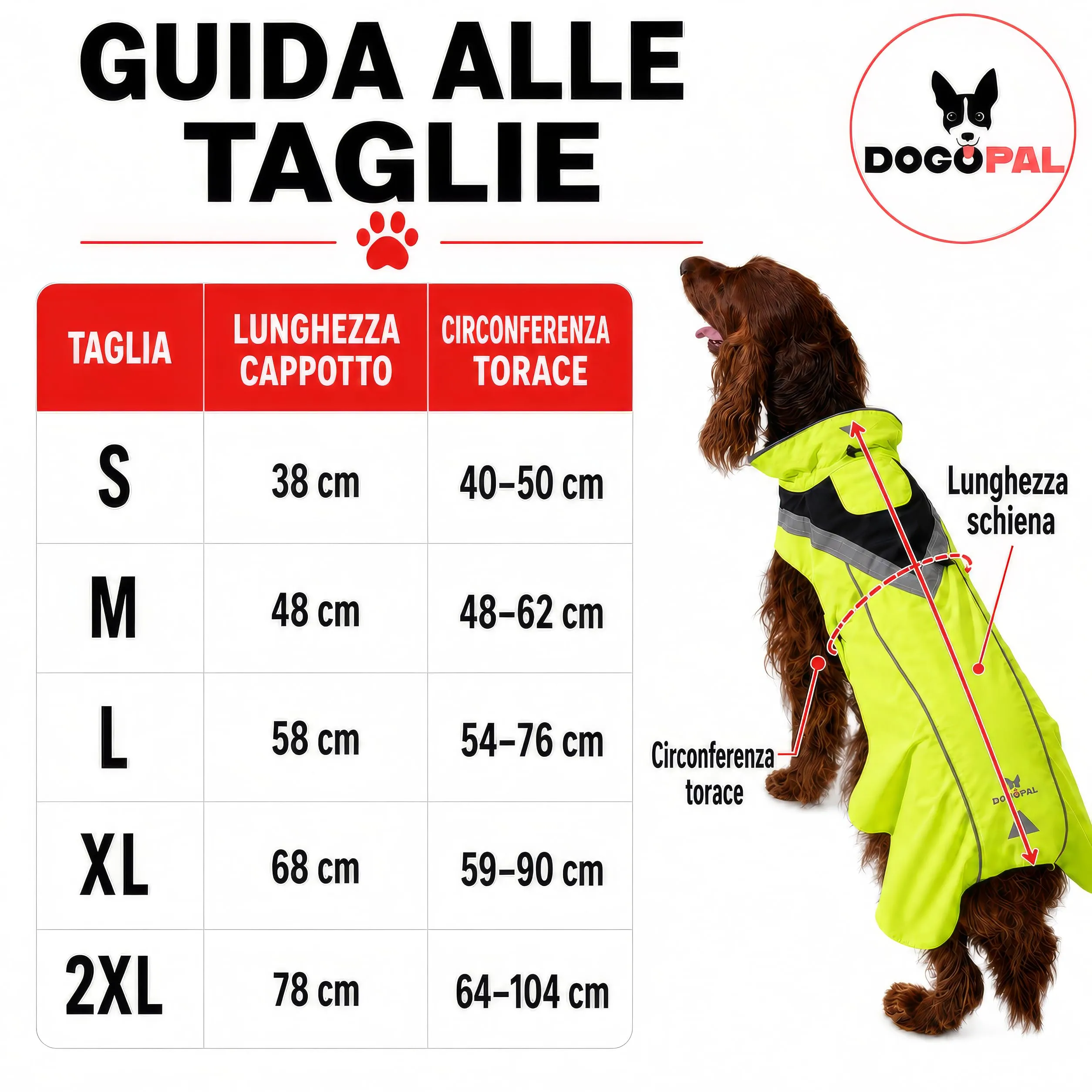 DOGOPAL Impermeabile per cani catarifrangente con apertura per guinzaglio, Giallo, S - immagine 6