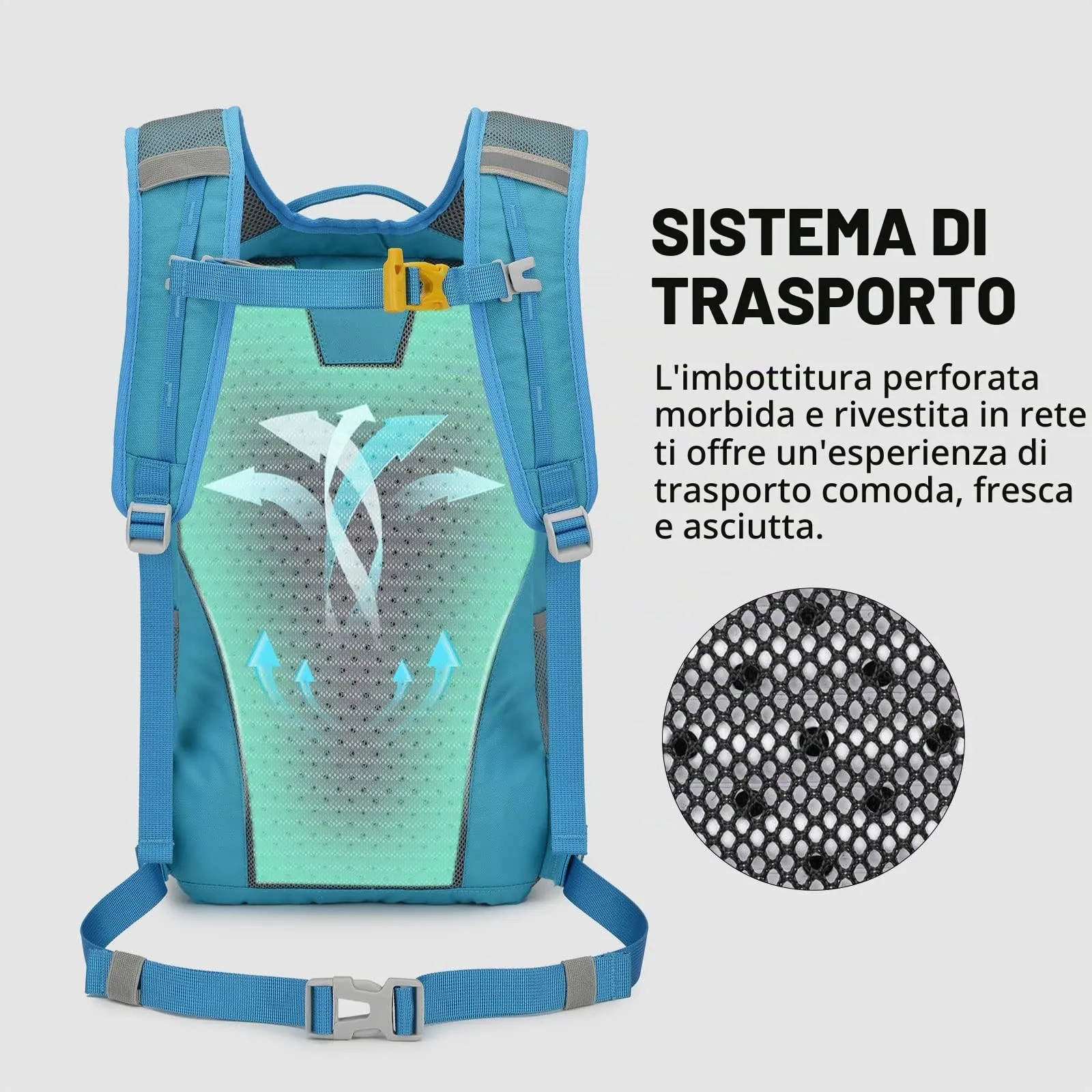 SKYSPER Zaino da Hiking 20L Scozzese Blu - immagine 3