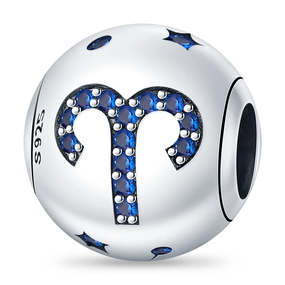 TINSLO Bead Charm in Argento Sterling 925 con Cubic Zirconia per Braccialetti e Collane Europei - immagine 1
