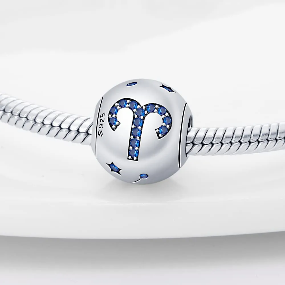 TINSLO Bead Charm in Argento Sterling 925 con Cubic Zirconia per Braccialetti e Collane Europei - immagine 2