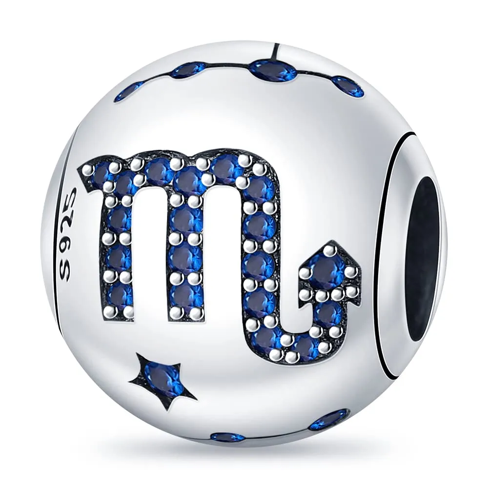 TINSLO Bead Charm in Argento Sterling 925 con Cubic Zirconia, Compatibile con Braccialetti e Collane Pandora e Europei - immagine 1