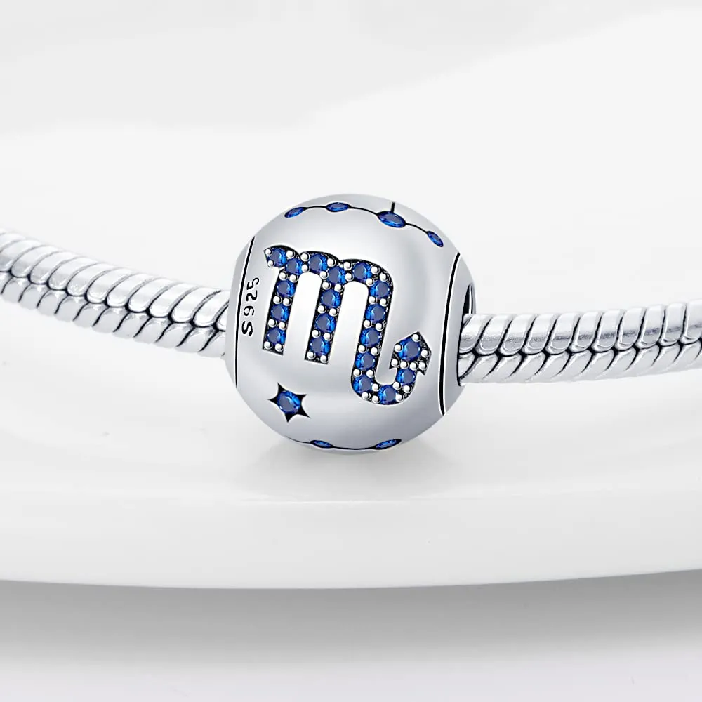 TINSLO Bead Charm in Argento Sterling 925 con Cubic Zirconia, Compatibile con Braccialetti e Collane Pandora e Europei - immagine 2