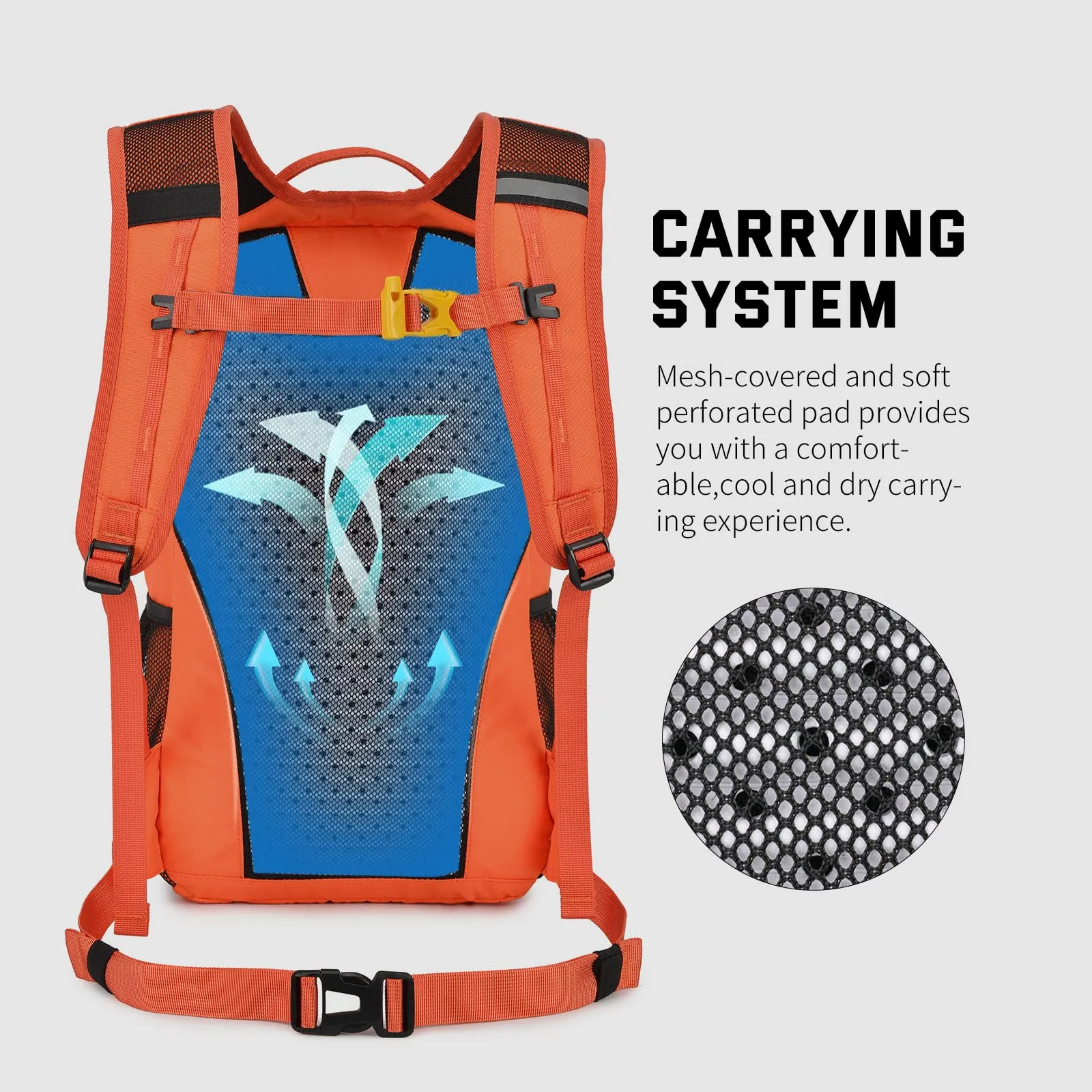 SKYSPER Zaino da Hiking 20L Scozzese Arancio - immagine 3