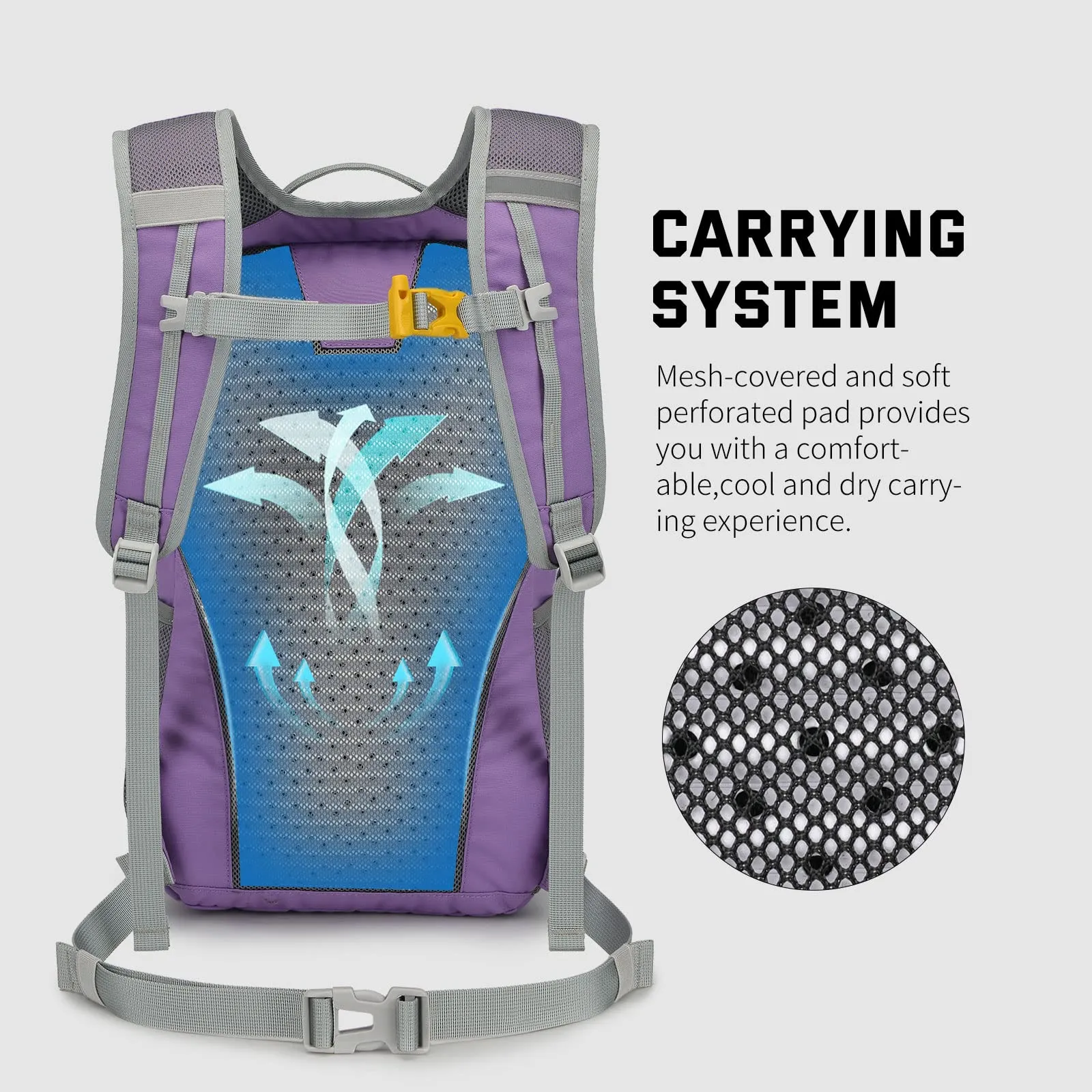SKYSPER Zaino da Hiking 20L Scozzese Viola - immagine 3