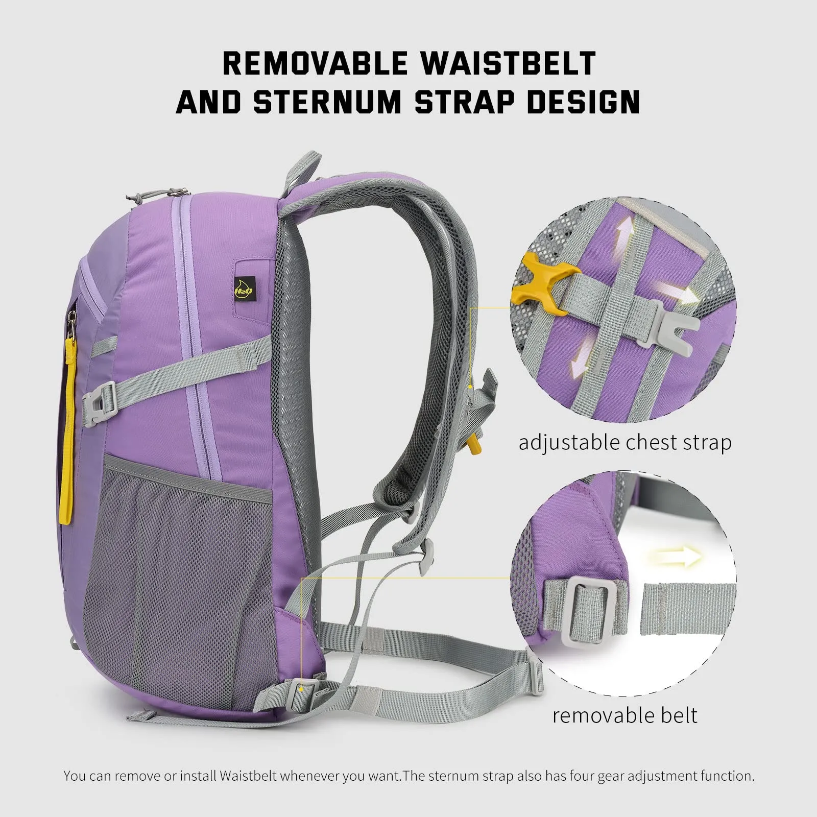 SKYSPER Zaino da Hiking 20L Scozzese Viola - immagine 4