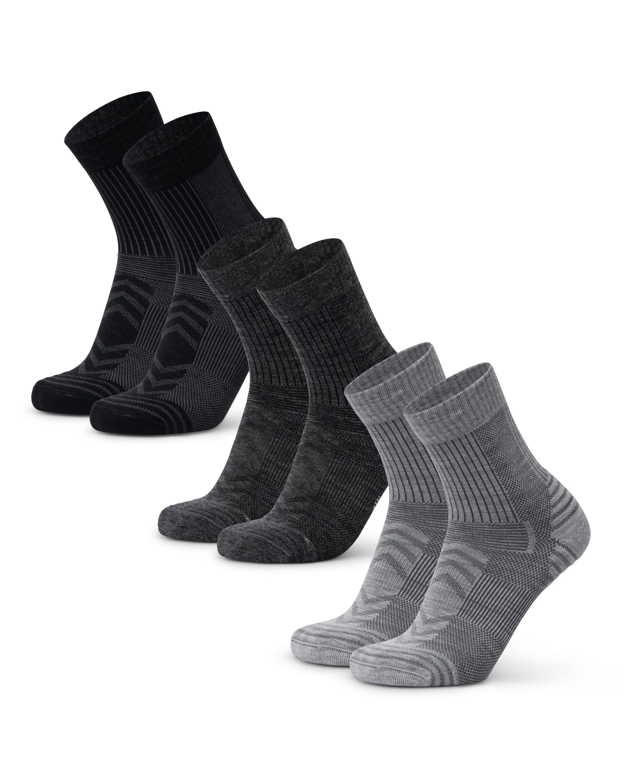 Danish Endurance Calze Trekking Leggere in Lana Merino, 3 Paia, Multicolore, 43-47 - immagine 1