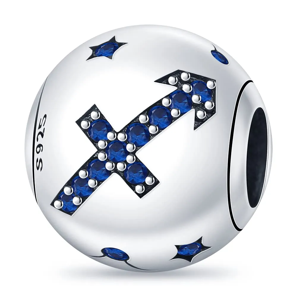 TINSLO Bead Charm in Argento Sterling 925 con Cubic Zirconia per Braccialetti e Collane Europei - immagine 1