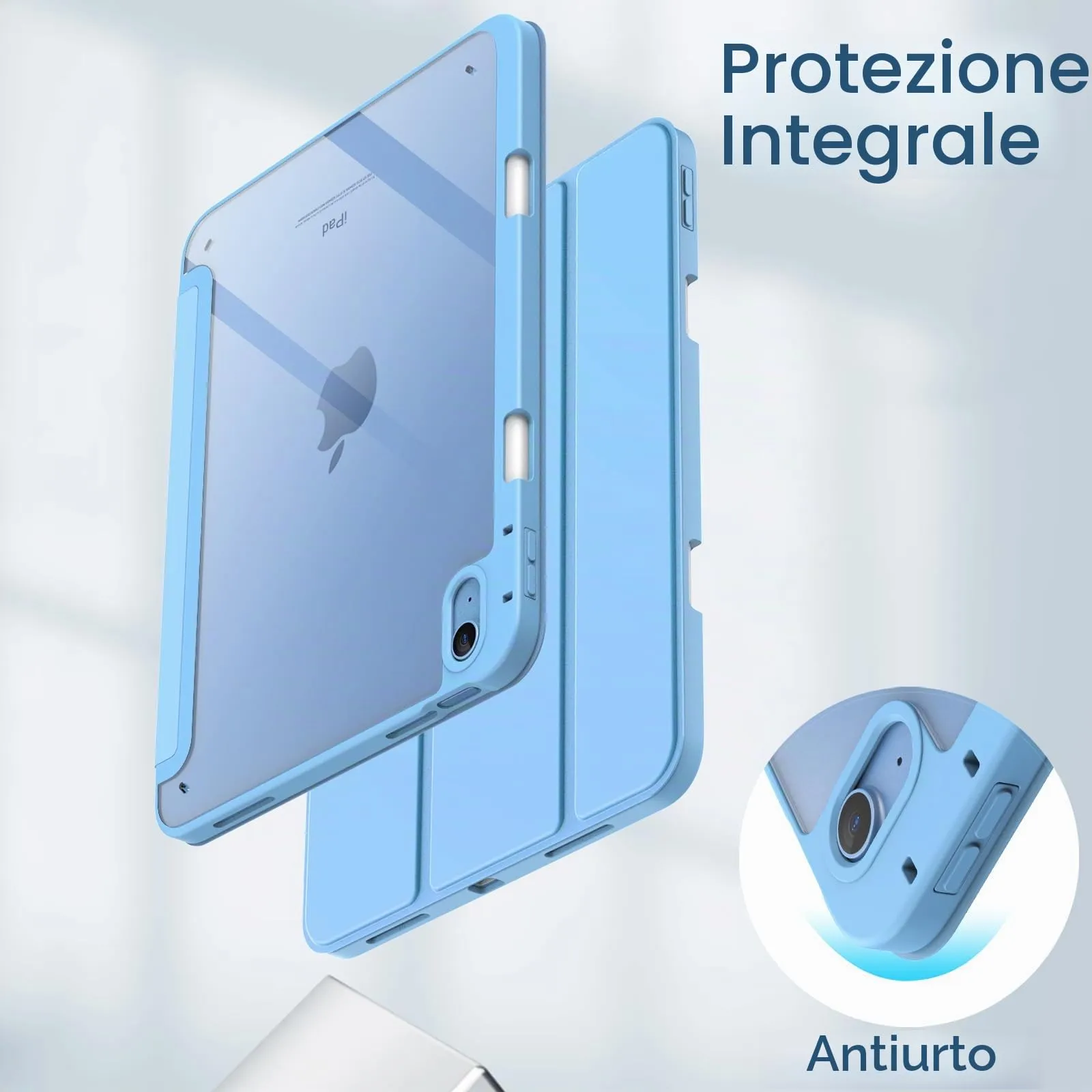 JETech Custodia per iPad 11ª/10ª Gen, Blu - immagine 4