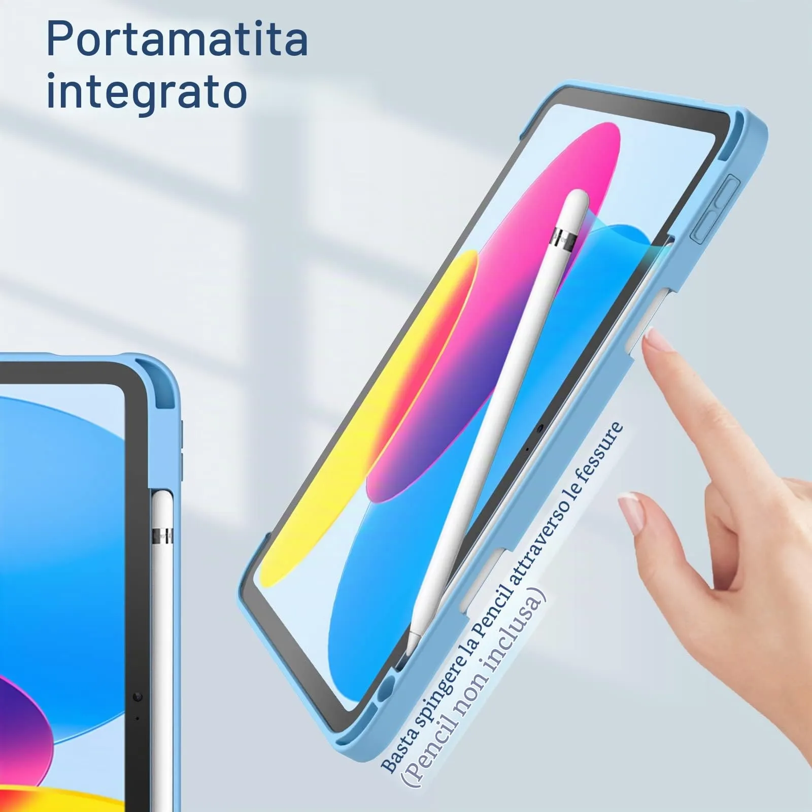 JETech Custodia per iPad 11ª/10ª Gen, Blu - immagine 5