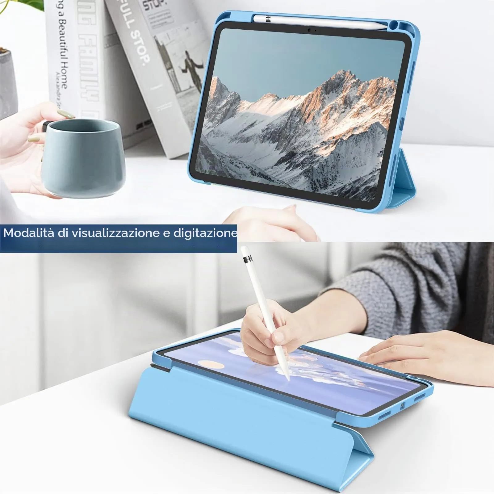 JETech Custodia per iPad 11ª/10ª Gen, Blu - immagine 7