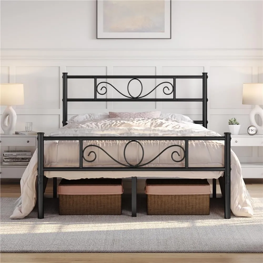 Yaheetech Struttura Letto Matrimoniale in Ferro 140 x 200 cm - immagine 1