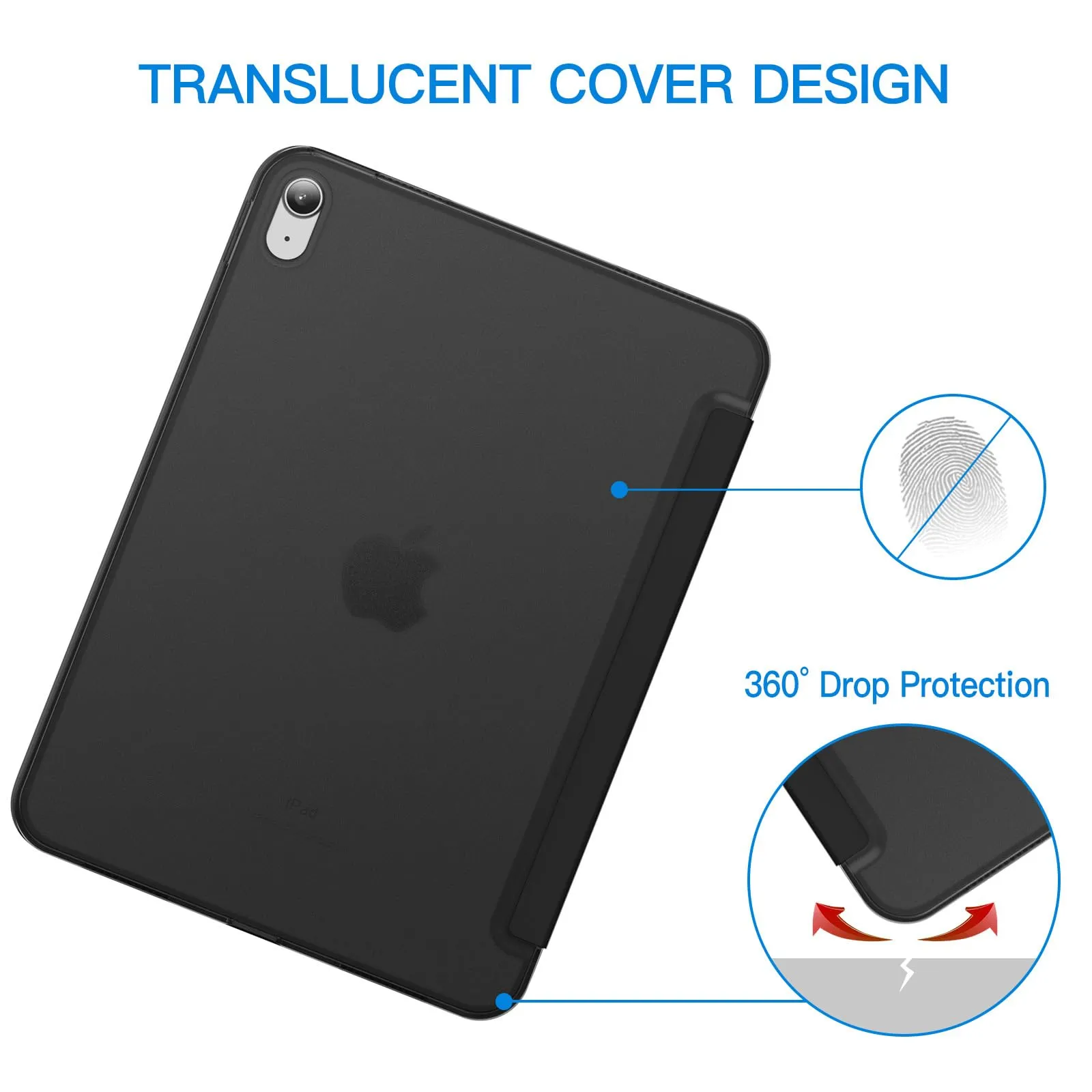 JETech Custodia per iPad 11ª/10ª Gen (A16), Nero - immagine 4