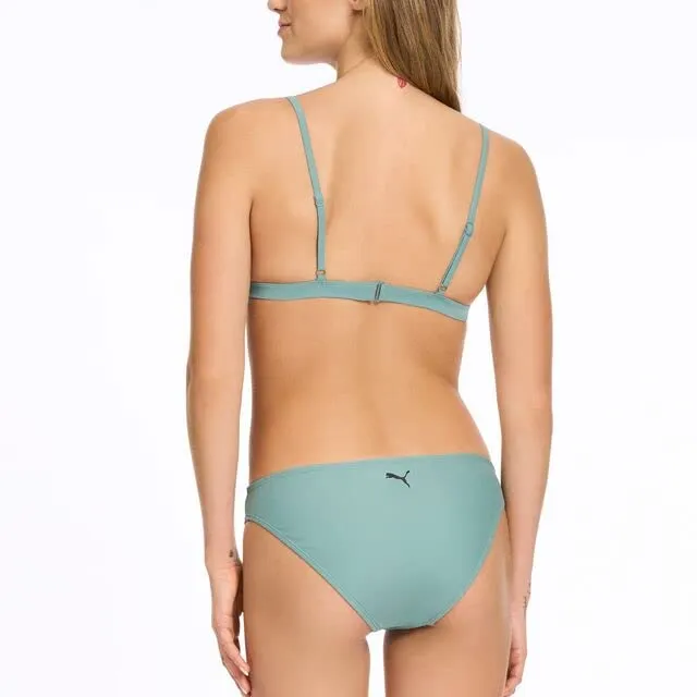 Puma Women's Standard Bikini Top & Bottom Swimsuit Set, Teal, Large - immagine 2