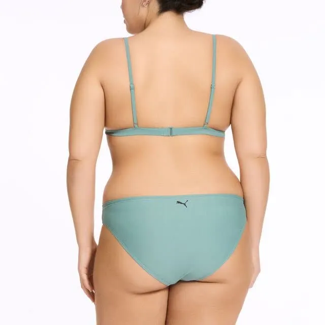 Puma Women's Standard Bikini Top & Bottom Swimsuit Set, Teal, Large - immagine 6