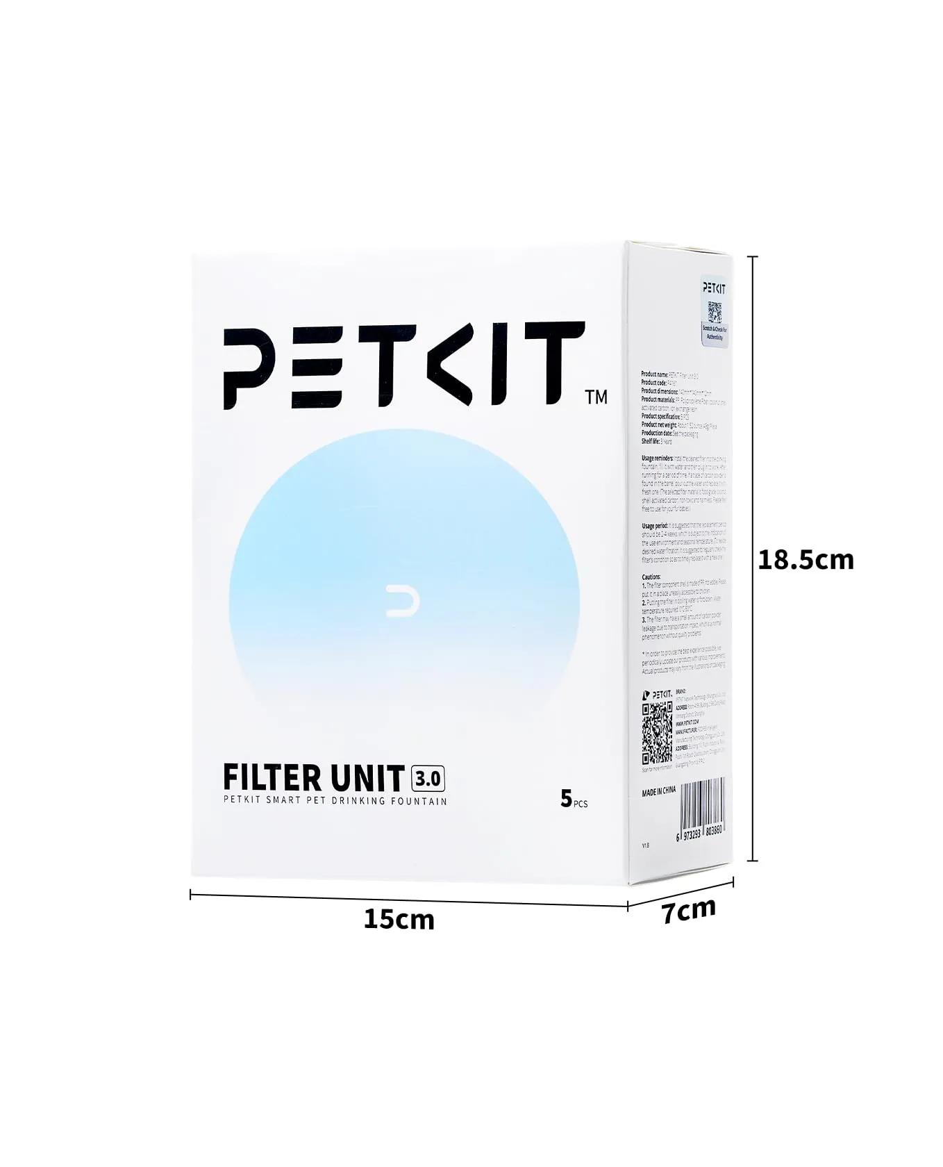 PETKIT Filtri per Fontana per Gatti, 5 Pezzi, per EverSweet 2, EverSweet 3 e Cyberial PureDrink - immagine 10