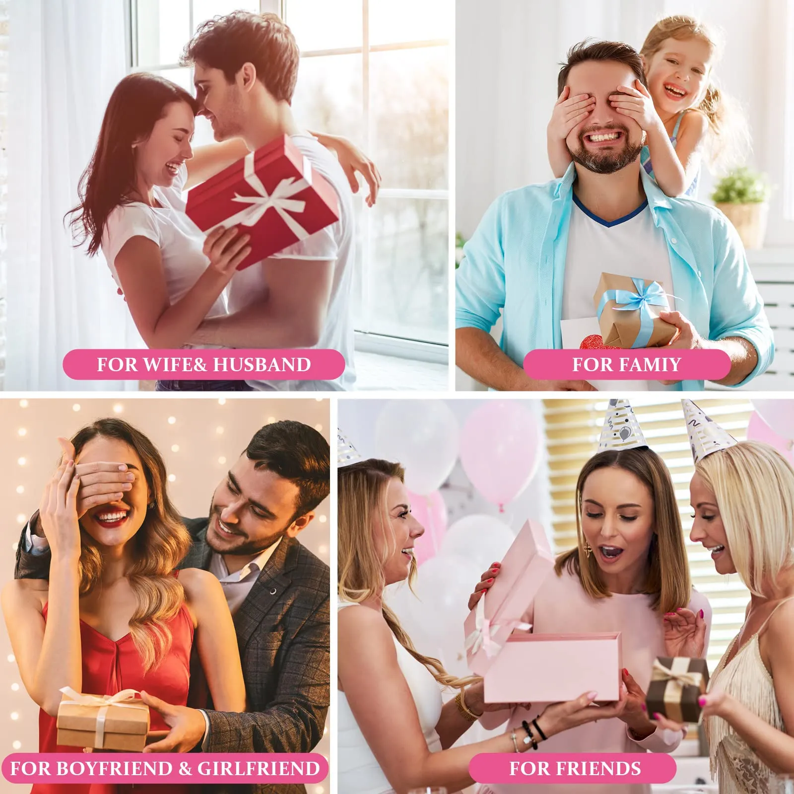 URAQT Portacarte in Pelle Slim per Uomo e Donna con 6 Slot e 1 Tasca (Rosa Rossa) - immagine 7