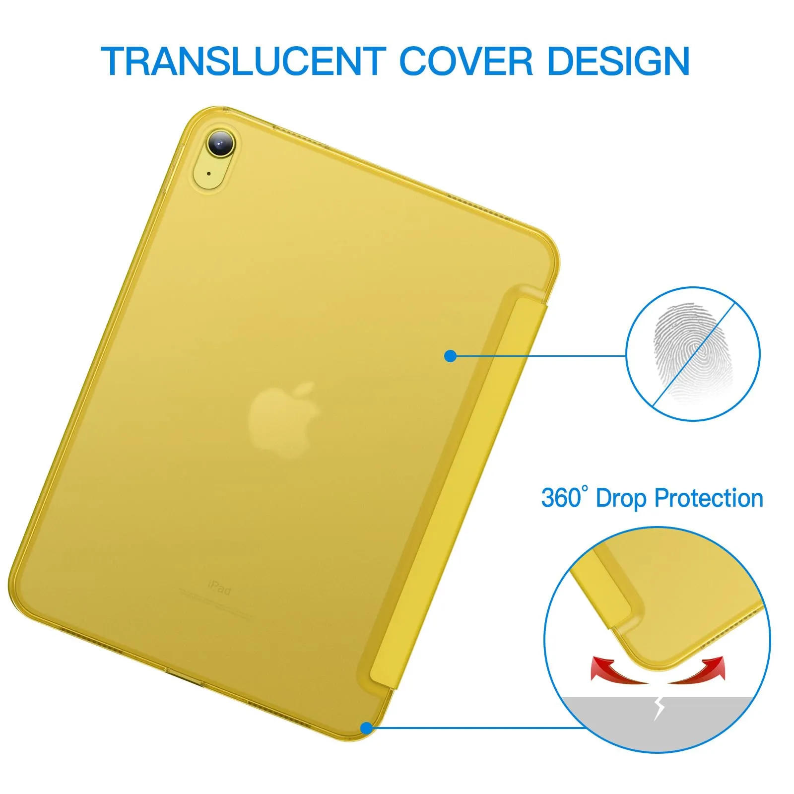 JETech Custodia per iPad 11ª/10ª Gen, Giallo - immagine 4