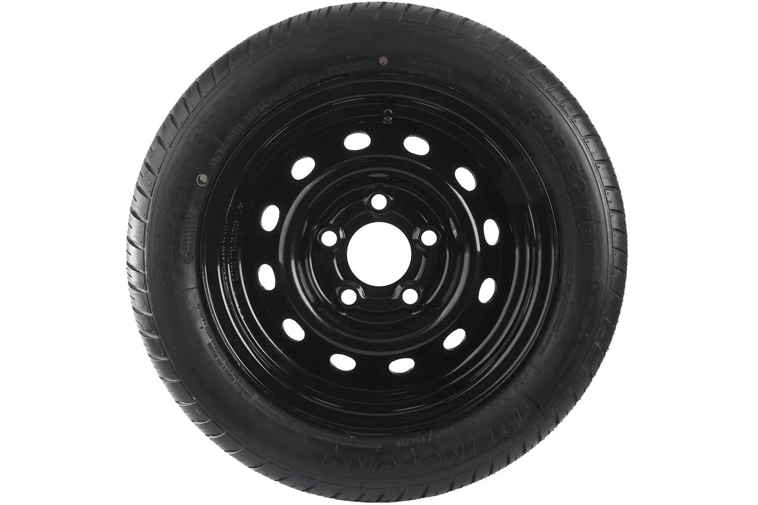 UNITRAILER Ruota Rinforzata Rimorchio 195/50 R13C 104/101N 900 kg, Cerchio in Acciaio Nero 5.5Jx13H2 5x112 ET30, Pneumatico LingLong R701 - immagine 1