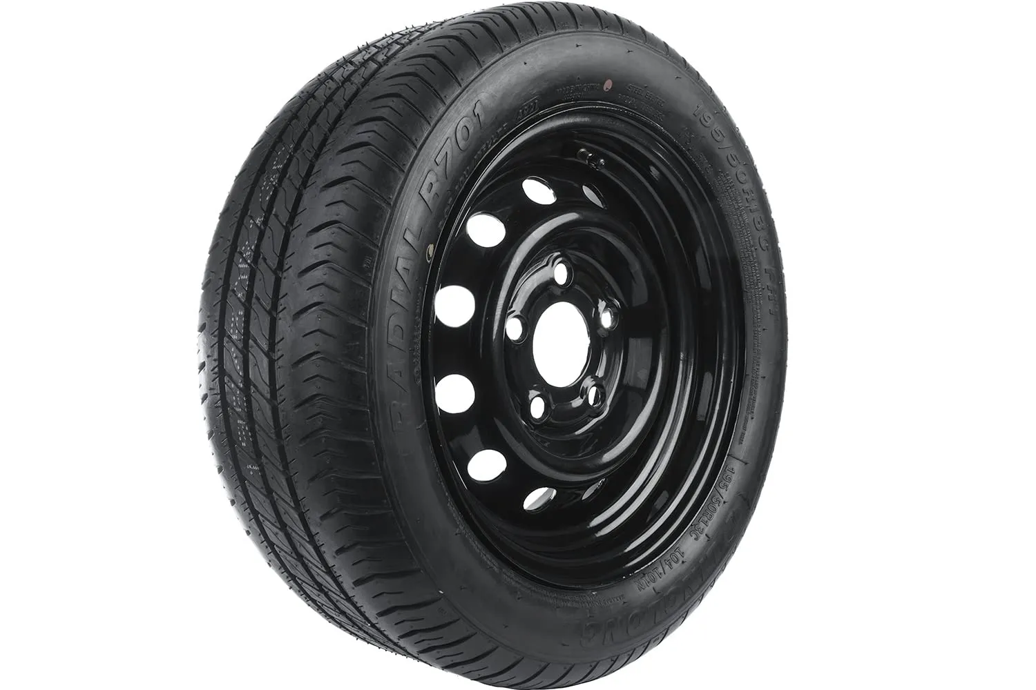 UNITRAILER Ruota Rinforzata Rimorchio 195/50 R13C 104/101N 900 kg, Cerchio in Acciaio Nero 5.5Jx13H2 5x112 ET30, Pneumatico LingLong R701 - immagine 2