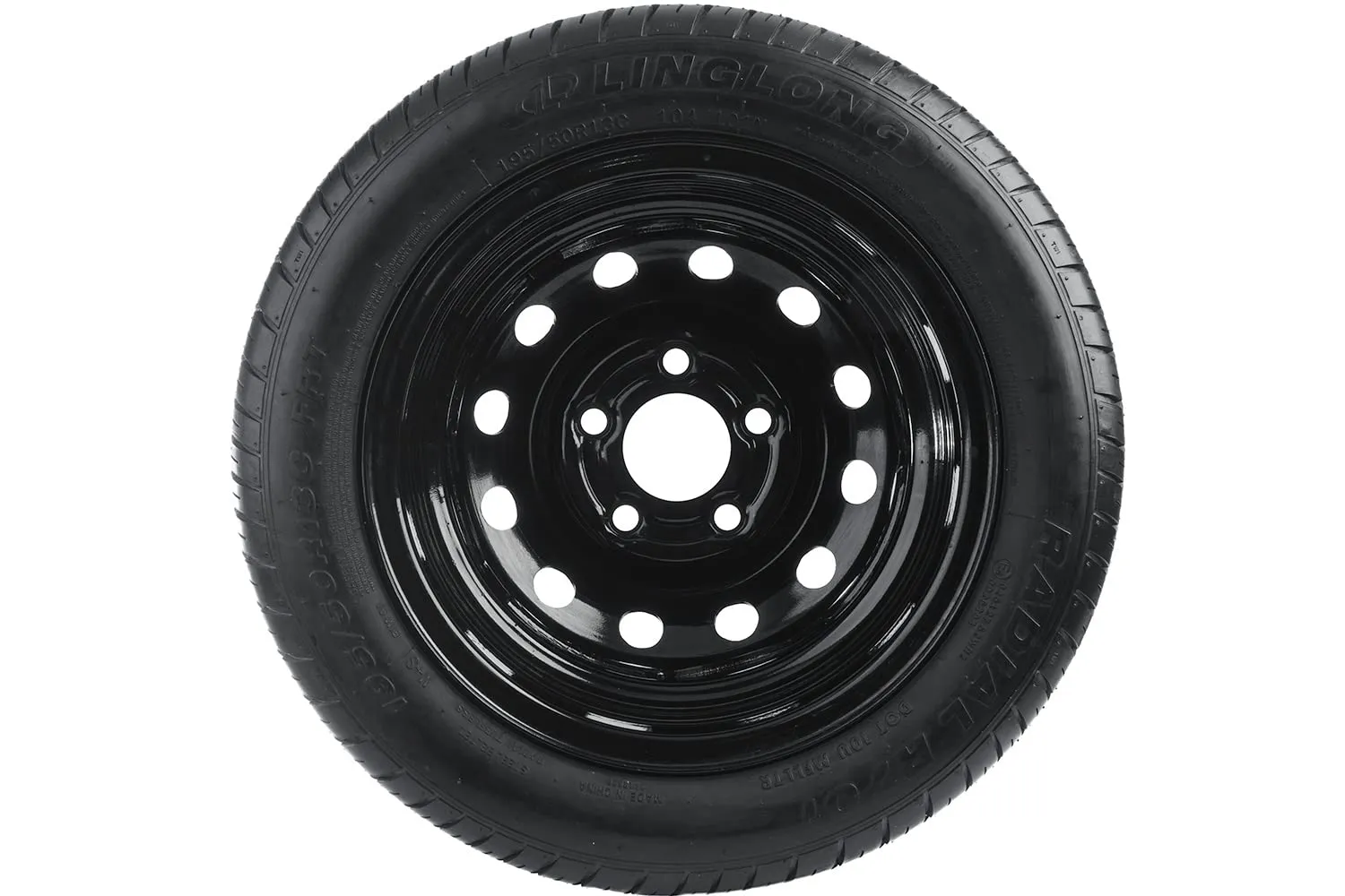 UNITRAILER Ruota Rinforzata Rimorchio 195/50 R13C 104/101N 900 kg, Cerchio in Acciaio Nero 5.5Jx13H2 5x112 ET30, Pneumatico LingLong R701 - immagine 8