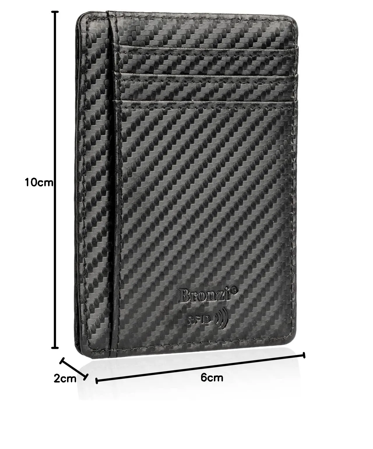 Bronzi Portafoglio Uomo Slim Portacarte con Protezione RFID e Portamonete - immagine 9
