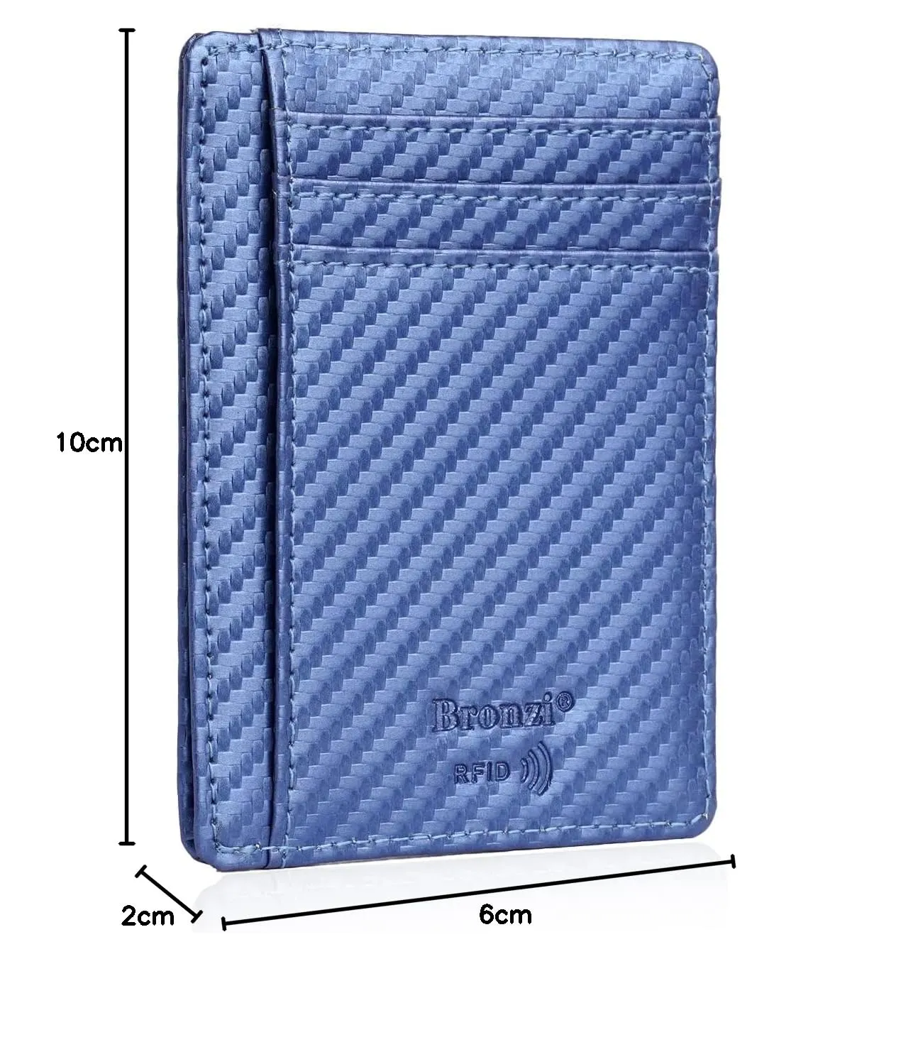 Bronzi Portafoglio Uomo Slim Piccolo Portacarte con Protezione RFID e Portamonete - immagine 8