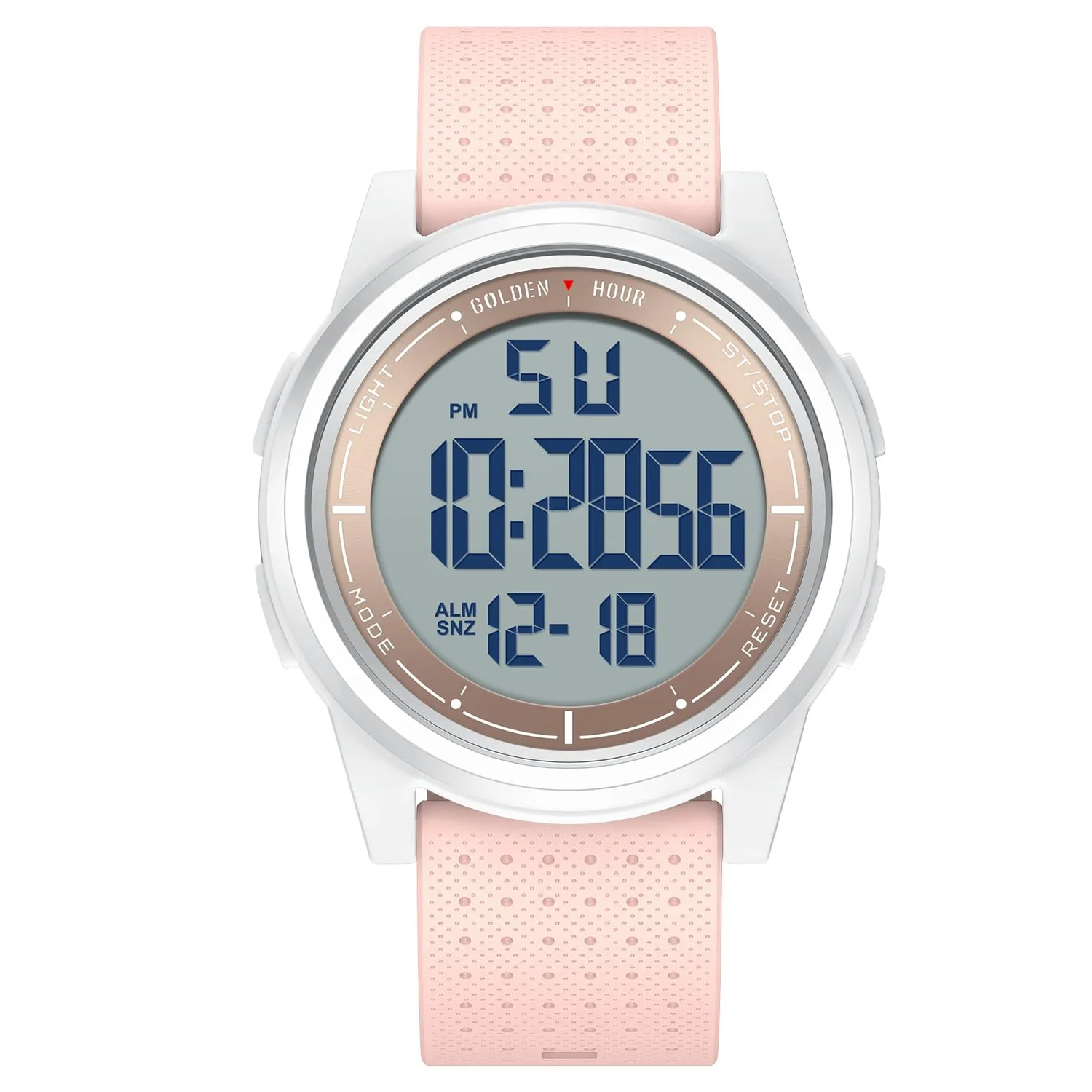 Golden Hour GH-1313 Orologio Digitale Ultra-Sottile Minimalista Sport Impermeabile con Cinturino in Gomma - immagine 1