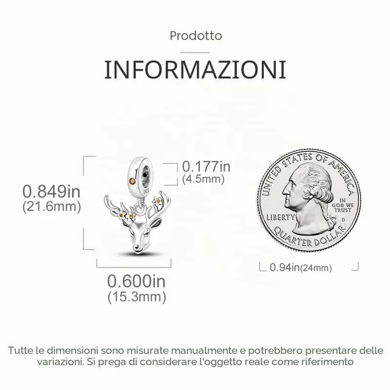 TINSLO Bead Charm in Argento Sterling 925 con Cubic Zirconia per Braccialetti e Collane europei - immagine 5