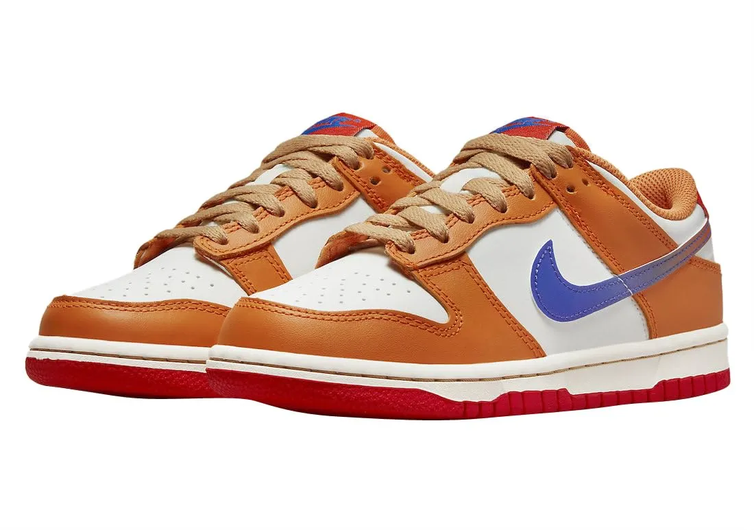 Nike Dunk Low SE - Ragazzo, Arancione/Blu, 4Y - immagine 3